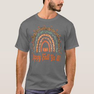 T-shirt Happy Fall Ya'll - Fall Automne Boho Rainbow - Leo