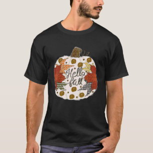 T-shirt Happy Fall Y'all Fall Maple Leaf Citrouille Automn
