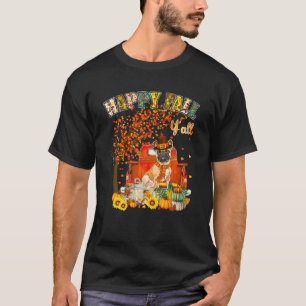 T-shirt Happy Fall Y'all French Bulldog On Truck Citrouill
