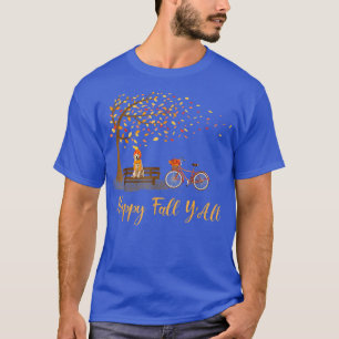 T-shirt Happy Fall Y'all Funny Golden Retriever Dog Automn