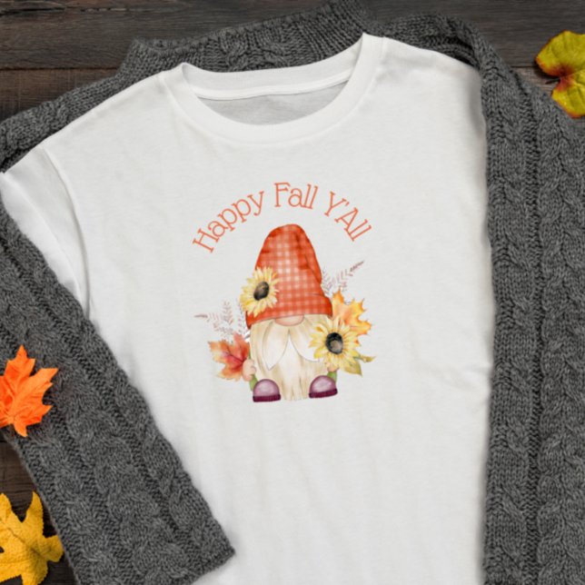T-shirt Happy Fall Y'All Gnome (Créateur téléchargé)