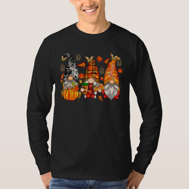 T-shirt Happy Fall Y'all Gnome Camion Citrouille Automne M (Devant)