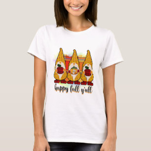 T-shirt Happy Fall Y'all Gnomes