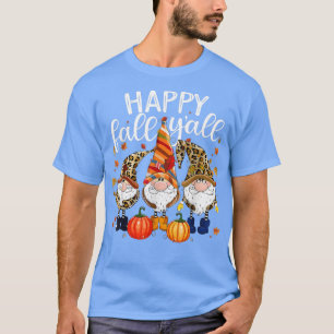 T-shirt Happy Fall Yall Gnomes Citrouilles Fall Automne Th