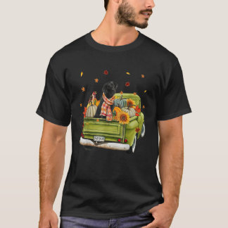 T-shirt Happy Fall Yall Labrador Chien On Truck Citrouille