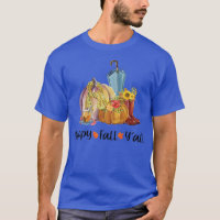 Happy Fall Yall Saison Citrouille Floral Automne M
