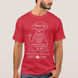 T-shirt Happy Fête des pères Chien Papa Merci D'Avoir Rama