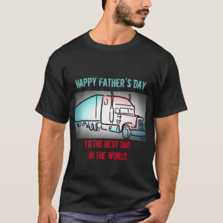 T-shirt Happy Fête des pères Trucker