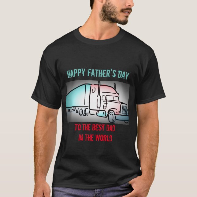 T-shirt Happy Fête des pères Trucker (Devant)