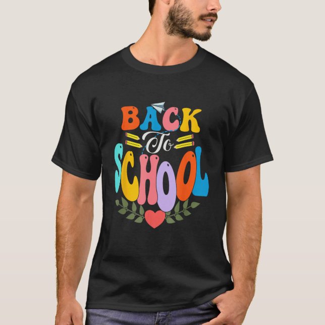 T-shirt Happy First Day Of School Welcome Back To School S (Devant)