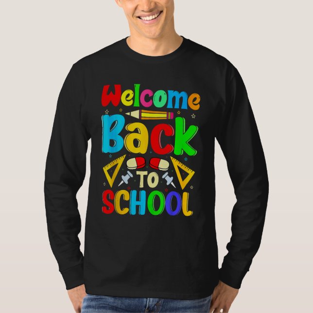 T-shirt Happy First Day School Welcome Back To School Cute (Devant)