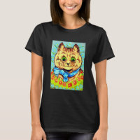 Happy flower cat de Louis Wain