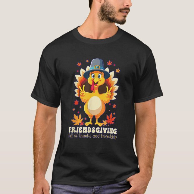 T-shirt Happy Friendsgiving Thanksgiving Friends Holiday F (Devant)