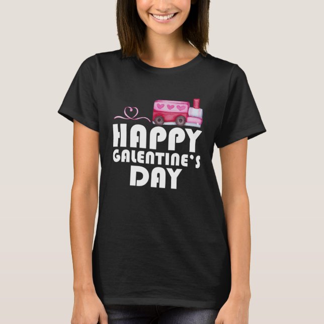 T-shirt Happy Galentine s Day Cute Heart  Girl Galentine G (Devant)