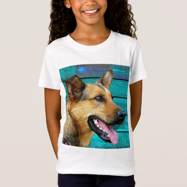 T-Shirt Happy German Shepherd dog (Devant)