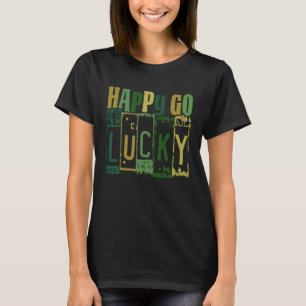 T-shirt Happy Go Lucky Jour de la Saint Patrick Vintage Re