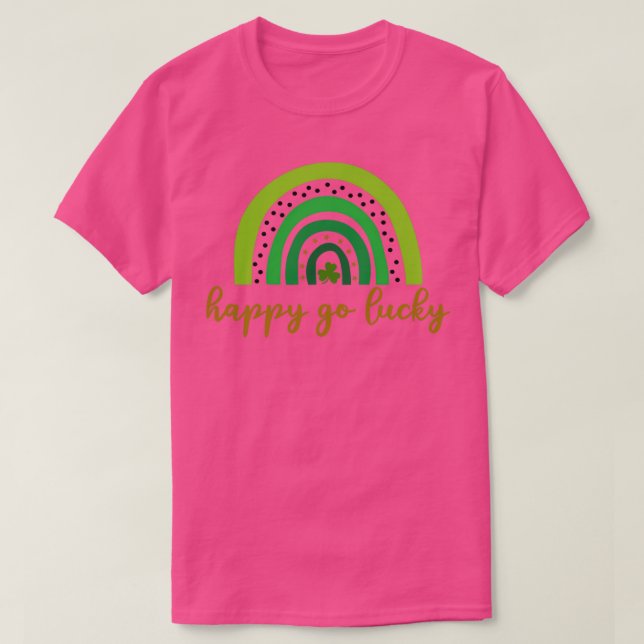 T-shirt Happy Go Lucky Retro Jour de la Saint Patrick, Fun (Design devant)