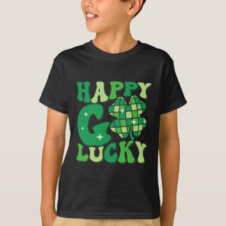 T-shirt Happy Go Lucky Shamrock Jour de la Saint Patrick H