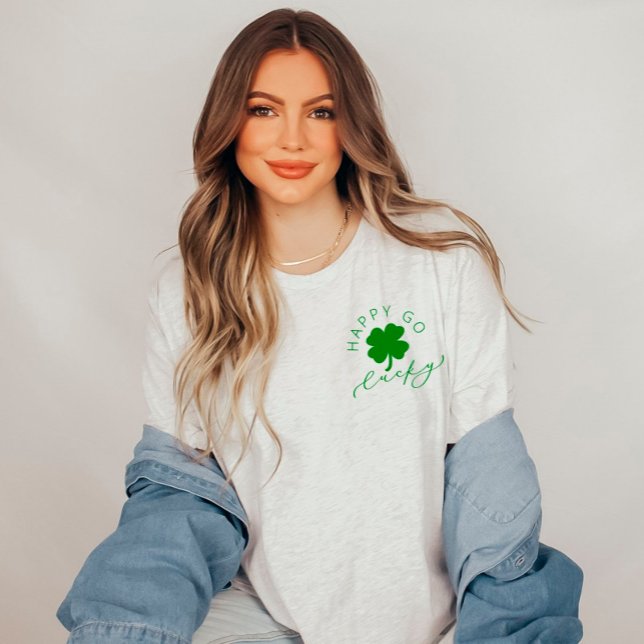 T-shirt Happy Go Lucky Shamrock St. Patrick’s Day Unisex (Créateur téléchargé)