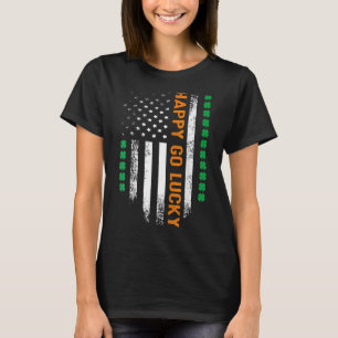 T-shirt Happy Go Lucky St Patrick's Day Shamrock Irish Pat