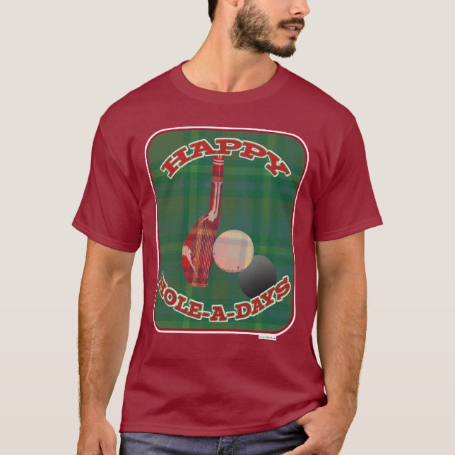 T-shirt Happy Golf Holes Holiday Fun Design (Devant)
