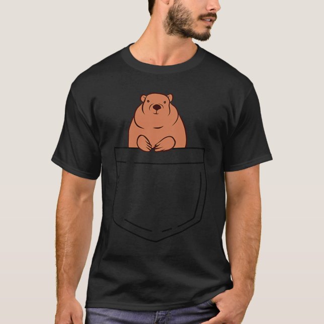 T-shirt Happy Groundhog Day Pocket Groundhog (Devant)