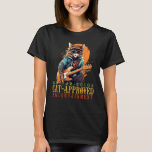 T-shirt Happy Guitar Cat pour Guitares électriques et Rock