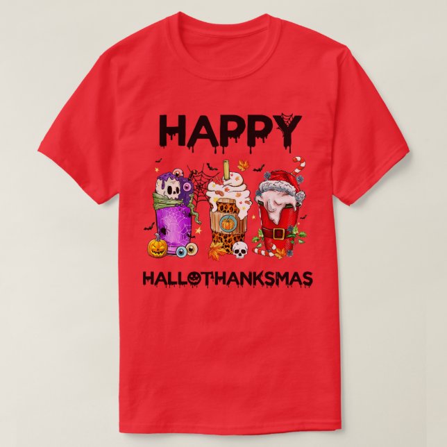 T-shirt Happy Hallo Remerciements (Design devant)