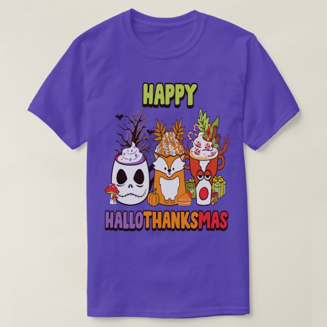 T-shirt happy-hallothanksmas 16 (Design devant)