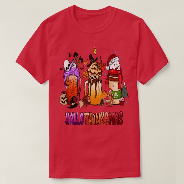 T-shirt Happy hallothanksmas 51 (Design devant)