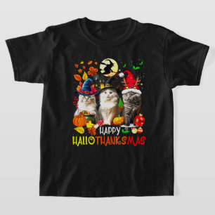 T-shirt Happy HalloThanksMas Chats