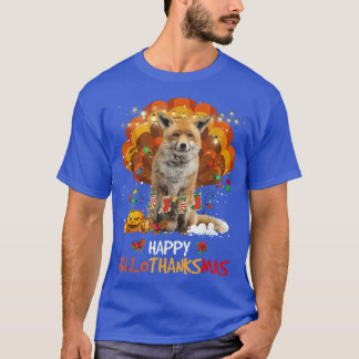T-shirt Happy Hallothanksmas Fo Lover Halloween Thanksgivi