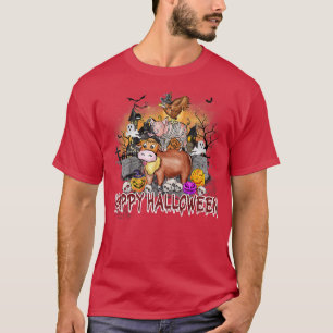 T-shirt Happy Halloween Animaux de ferme Haunted Maison Ja