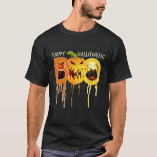 T-shirt Happy Halloween Boo   Scary Haunted House Horror