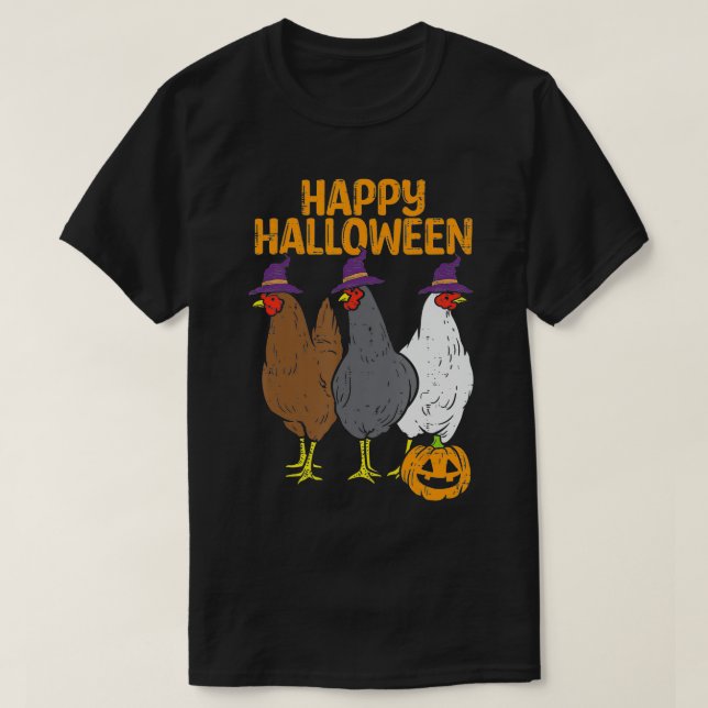 T-shirt Happy Halloween Chickens Farm Animal Costume Men W (Design devant)
