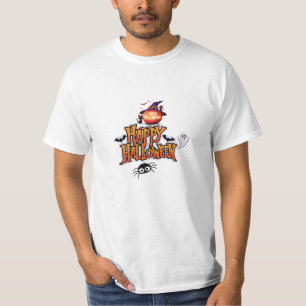 T-shirt Happy Halloween Citrouille, Fête du Fantôme et de 