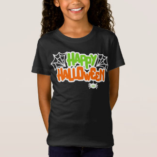 T-Shirt Happy Halloween coloré mignon araignée Web