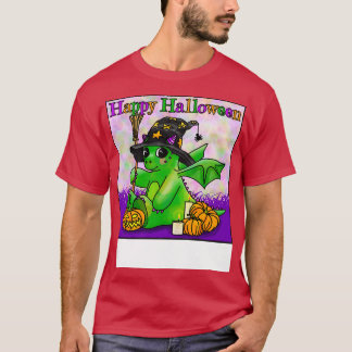 T-shirt Happy Halloween dit le petit Dragon d'Halloween