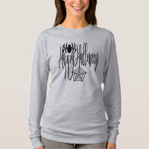 T-shirt Happy Halloween drôle effrayant Araignée Cobweb