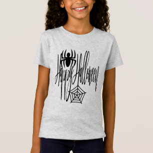 T-Shirt Happy Halloween drôle effrayant Araignée Cobweb