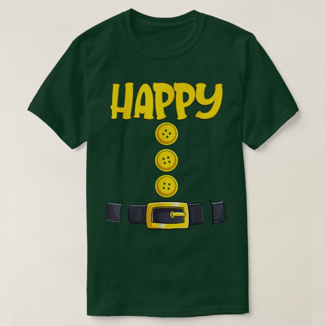 T-shirt Happy Halloween Dwarf Costume Color Matching  (Design devant)