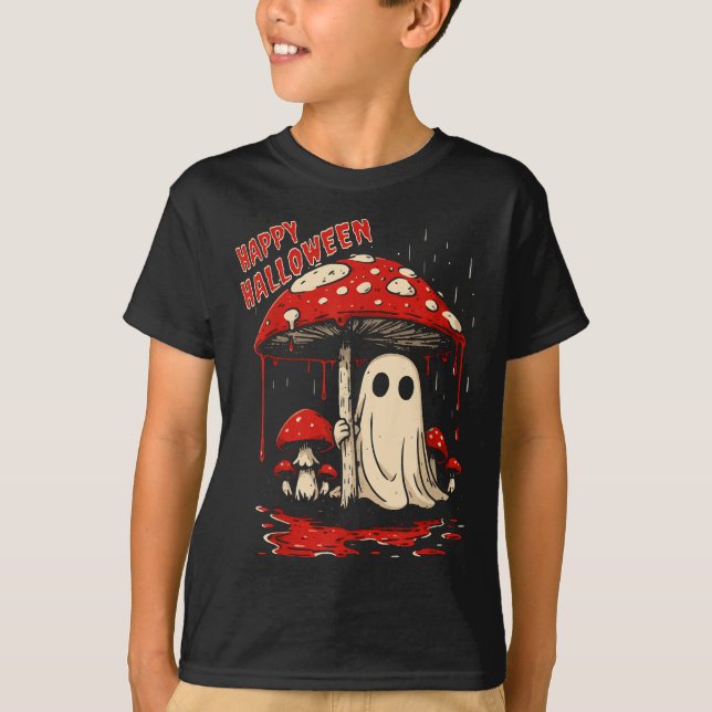 T-shirt Happy Halloween Ghost  (Devant)