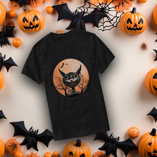 T-shirt Happy Halloween Goth Chat (Créateur téléchargé)