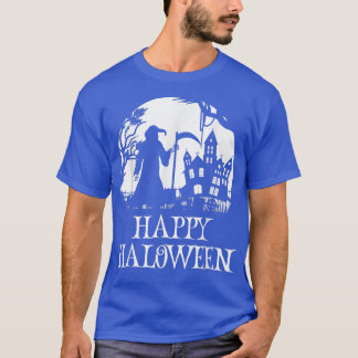 T-shirt Happy Halloween Grim Reaper Haunted House Kids &