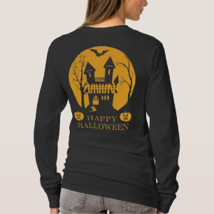 T-shirt Happy Halloween Haunted House Long Sleeve