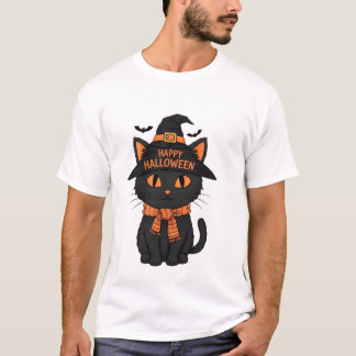 T-shirt Happy Halloween kitty