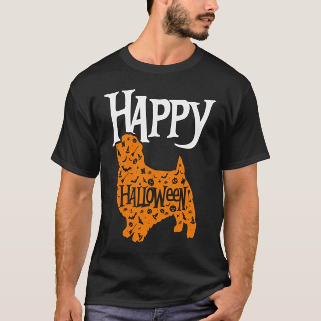 T-shirt Happy Halloween Norfolk Terrier (Devant)