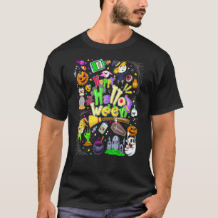T-shirt Happy Halloween Scary Retro