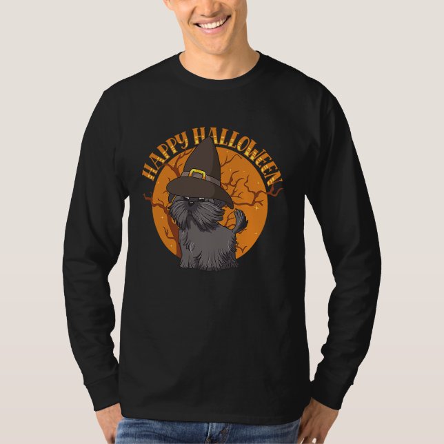 T-shirt Happy Halloween Shih Tzu Witch Dog  Animal Hallowe (Devant)