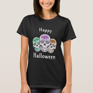 T-shirt Happy Halloween Skuls de sucre